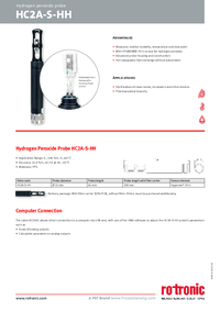 Thumbnail of document Data Sheet - HC2A-S-HH/ HC2A-SM-HH/WIN-USB Probe